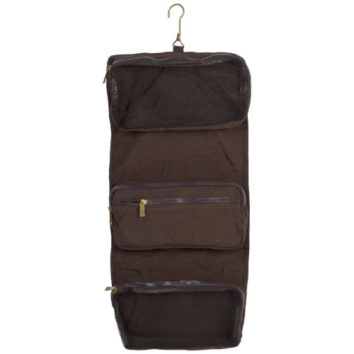 Brązowa kosmetyczka Camel Active – zamek i uchwyt boczny Camel Active brown toiletry bag – zipper and side handle